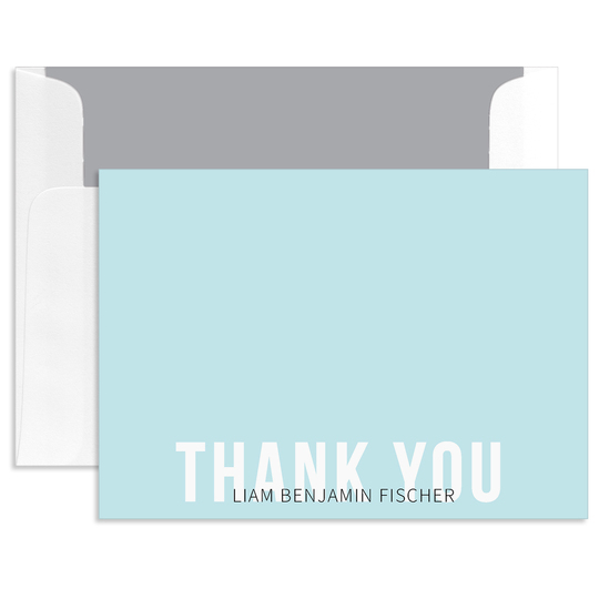 Modern Bold Thank You Flat Note Cards